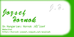 jozsef hornok business card